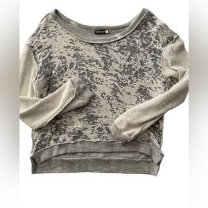 Women’s Gray Blouse Size L Sweatshirt style, but much prettier